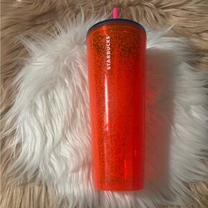 Starbucks Bright Red Sparkle Tumbler